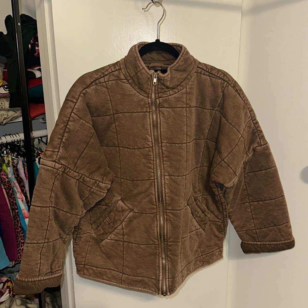 FP INSPIRED quilted dolman jacket zip up